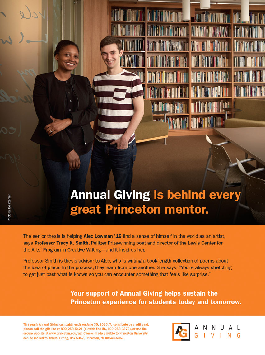 Princeton University Annual Giving Ad Campaign - Tracy K Smith and Student
