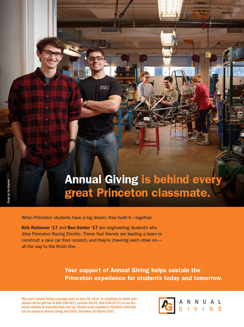 Princeton University Annual Giving Ad Campaign - Princeton Racing Electric