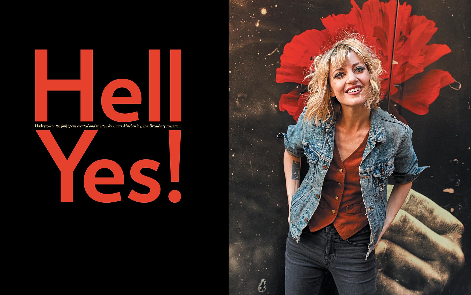 Anaïs Mitchell Cover Story - Opening Spread - Spring 2019, Middlebury Magazine