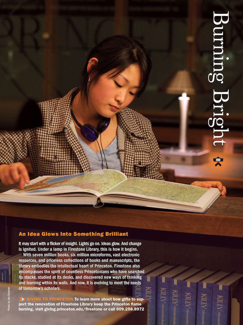 Princeton University Burning Bright Ad Campaign - Firestone Library