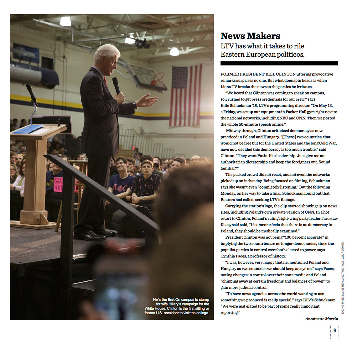 President Bill Clinton - TCNJ Magazine