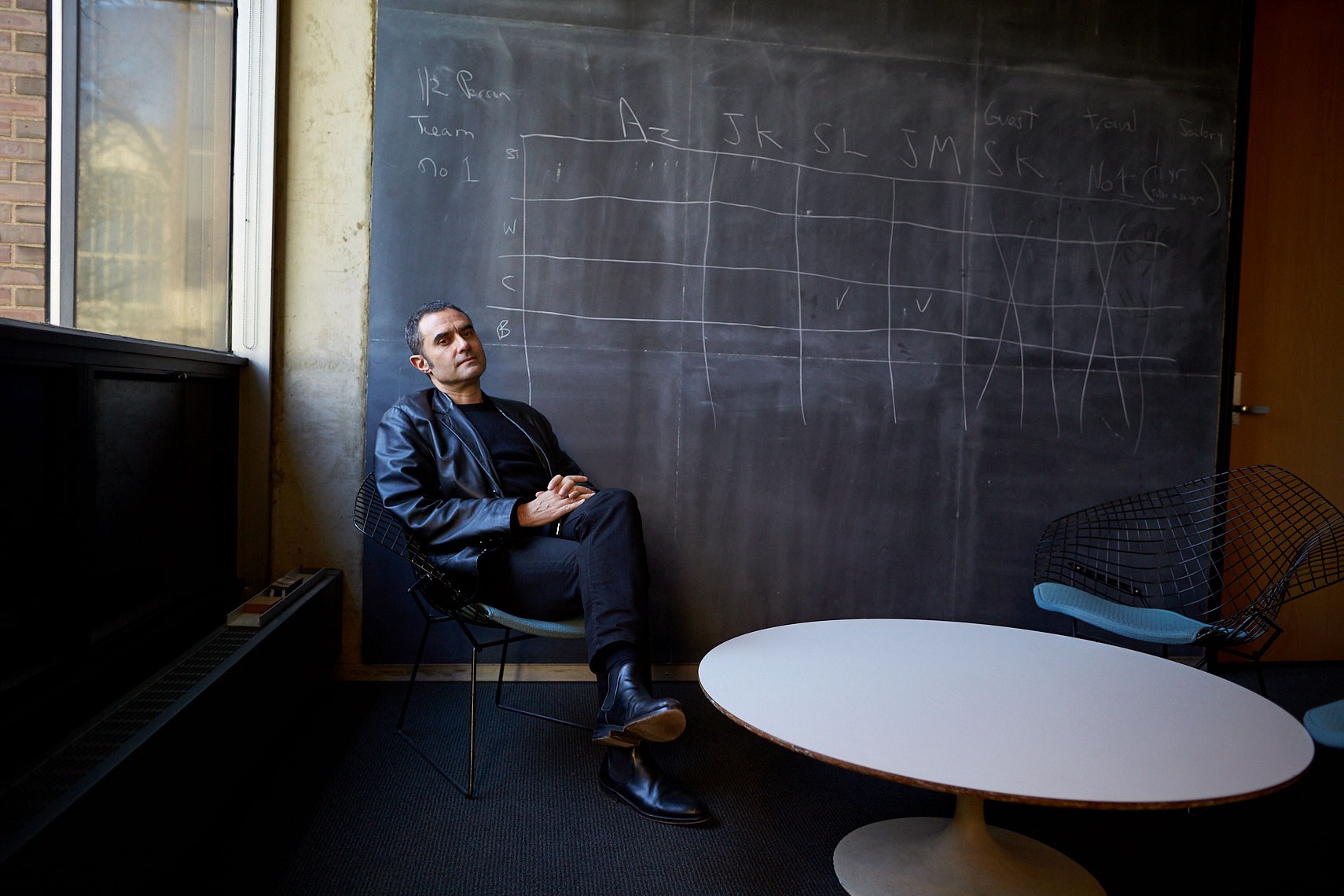 Alejandro Zaera-Polo in his office, Princeton Univeristy.