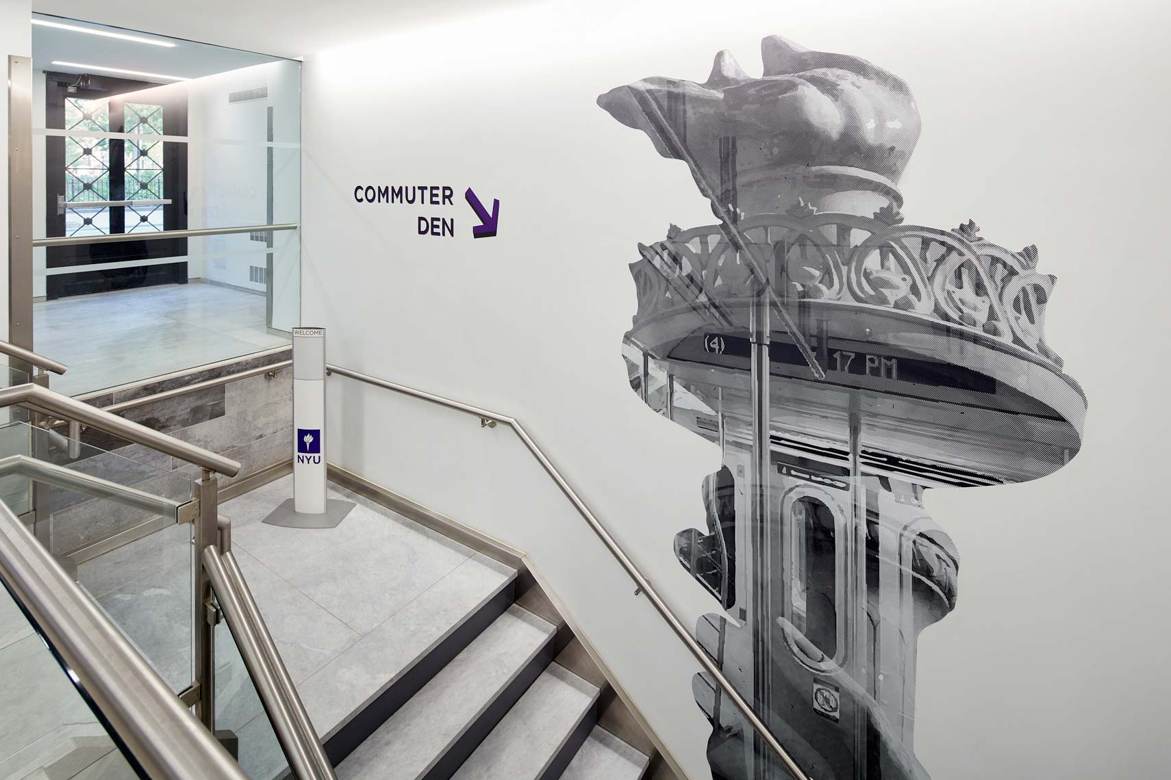 NYU Lipton Hall - Commuter Lounge Graphic