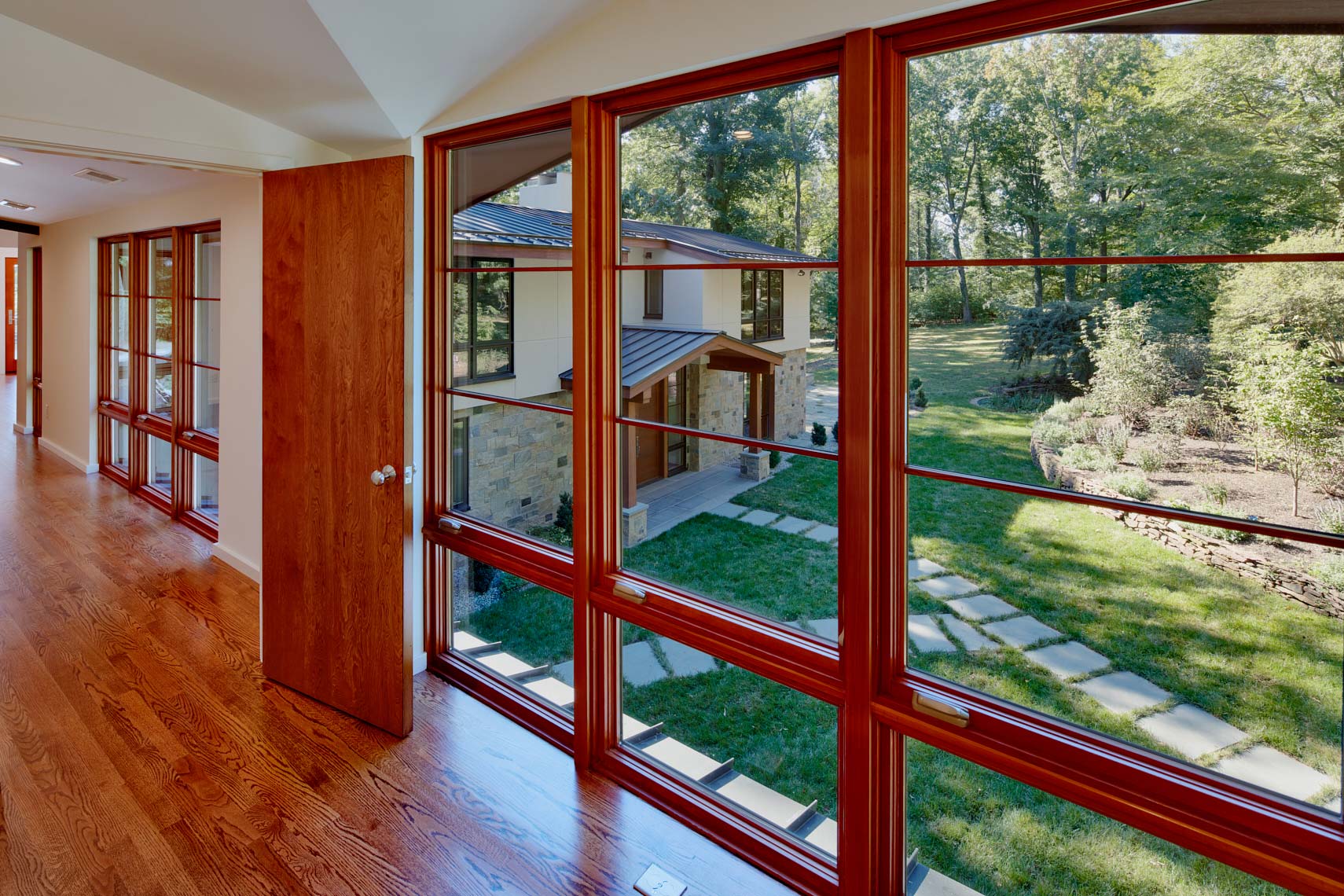 Lake House - Princeton, NJ - Wood and Glass Detail - Abby Schwartz Associates