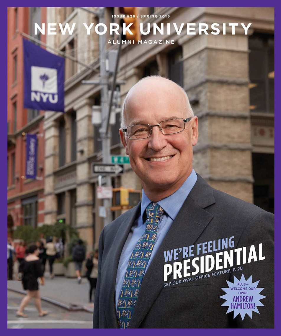 NYU President Andrew Hamilton - NYU Magazine Cover
